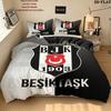 Besiktas J.K Pattern Bedding Home Decoration Birthday Gift ( 1 duvet cover + 2 pillowcase, without core),fan merchandise.