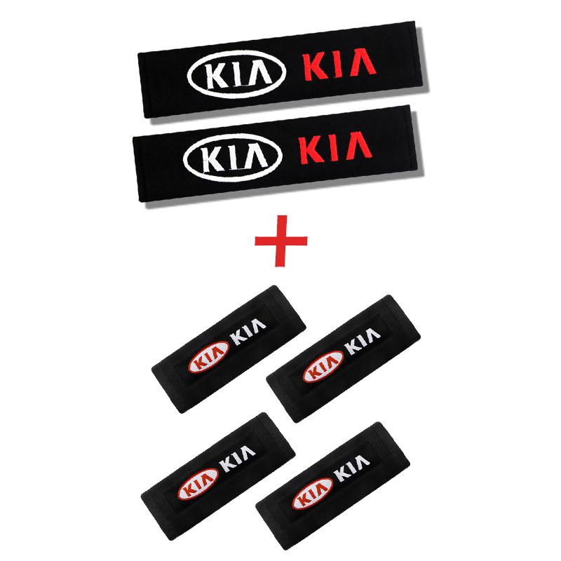 cnxmpr1 Set Car seat Neck Pillows with Seat Belt Cover Comfort Rest Travel Cushion for KIA Rio ceed sportage cerato soul sorento K3 K5