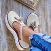 Women's Sandals Summer 2025 Casual Flat Platform Heel Tassel Buckle Strap Female Sandals Platform Vulcanized Shoes for Women New