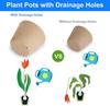 130 Pcs Peat Pots for Seedling, 3.15 Inch / 8cm Round Plant Germination Pots with Drainage Holes, Biodegradable Nursery Starter Pots Bulk with 130