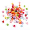 144 шт. Акриловая однотонная трехмерная квадратная бусина для DIY ожерелья, браслета, серег, изготовления ювелирных изделий, аксессуары для рукоделия