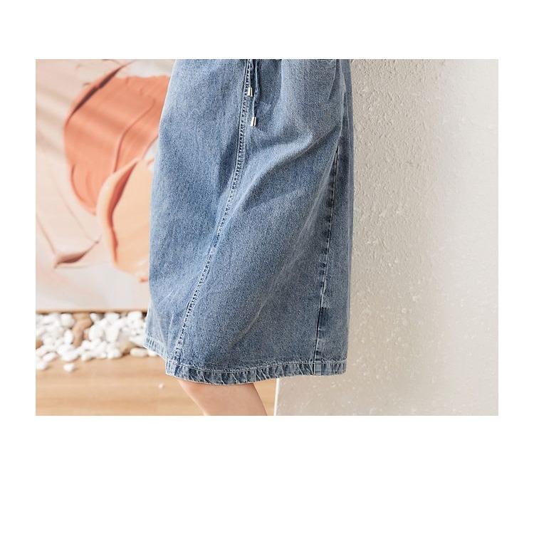 Модное Повседневное Джинсовое Платье с Длинным Рукавом, Имитация Двойки, Осенний Женский Наряд, Элегантный, Универсальный