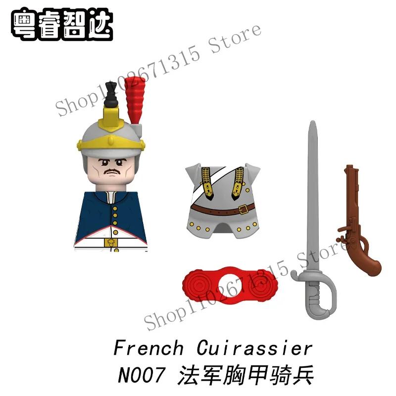 Napoleonic Wars Military Soldiers Building Blocks British France Prussia Cavalry Army Russian Infantry Figures Bricks Kids Toys