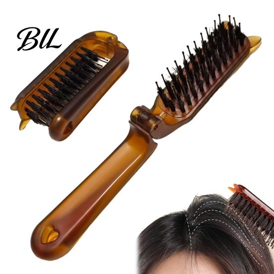 Daily Use Hair Styling Brush 1/2/3Pcs Boar Bristle Foldable Brush, Men Women Detangling Massage Scalp Portable Travel Comb for All Types Care