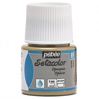 Краска для тканей Pebeo, может покрасить темные ткани, Seta Color, непрозрачный цвет, 45 мл, цвет Taupe 89
