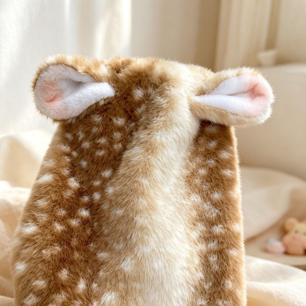 High Tube Plush Boot Covers Thickened Fawn Print Socks Cute Deer Ear Leg Warmers For Women