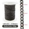 5M Металлические Алюминиевые Цепи О-образной формы Скрученная Цепь для DIY Ожерелья Браслета Изготовления Ювелирных Изделий Одежды Сумки Компонент Аксессуар Принадлежности