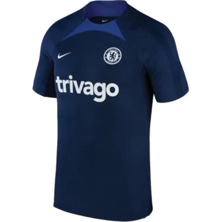 Nike T Shirts Men's Marine Blue Crew Neck Moderate Straight Fit DJ8586-422