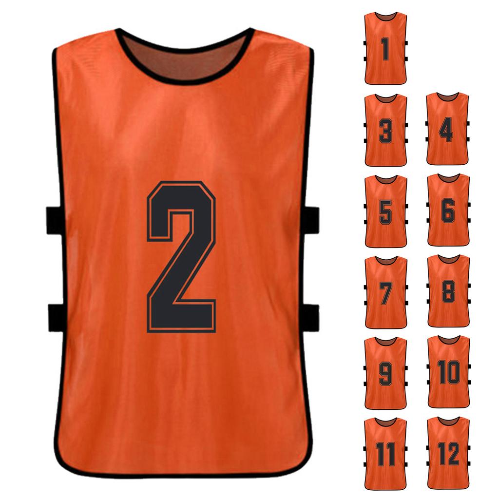 6PCS Kid S Football Pinnies Quick Drying Soccer Jerseys Youth Sports Scrimmage Basketball Team Training Numbered Bibs