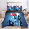 Cartoon Halloween King Queen Duvet Cover Horror Eyes Grimace Bedding Set for Children Boys Girls Scary Night Theme Quilt Cover