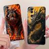Для Honor 70 70Pro Pro+ Крутой чехол для телефона с узором Дракон и Тигр Для Honor70 70 Pro Plus 5G Мягкие силиконовые TPU чехлы