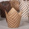 100Pcs Muffin Cup Stripe Tulip Shape Oil Proof Paper Decorating Wrap Cupcake Liner