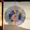 360 Rotating Metal Wind Chime with Colorful Rabbit Design Outdoor Garden Decor for Thanksgiving Christmas Halloween Home Decor Gift