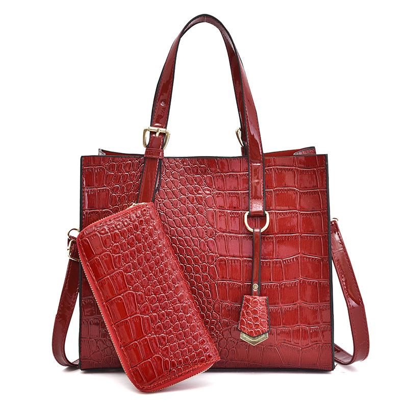 Женская сумка, модный комплект из двух предметов с каменным узором, сумка для матери и ребенка, вместительная сумка-мессенджер через плечо, сумка.