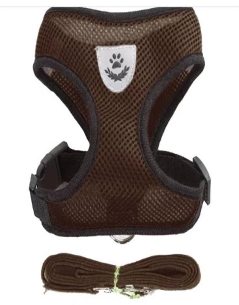 Регулируемая сетчатая шлейка для маленьких/средних собак — дышащая и неразрывная