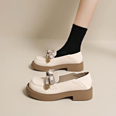 Новые женские туфли-лодочки в стиле Лолита JK, милые туфли Мэри Джейн на низком каблуке с бантом, повседневные мокасины из искусственной кожи, мокасины на плоской подошве