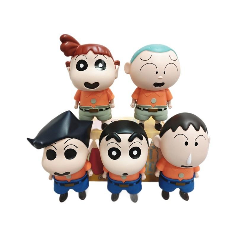 Whimsical Crayon Shinchan Explorer Figurines Colorful Pvc Model Set For Enthusiasts