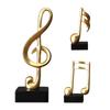 Musical Note Figurines Creative HomeDecoration Resin Golden Sculpture Piano Office Desktop TV Cabinet Ornaments Home Decor