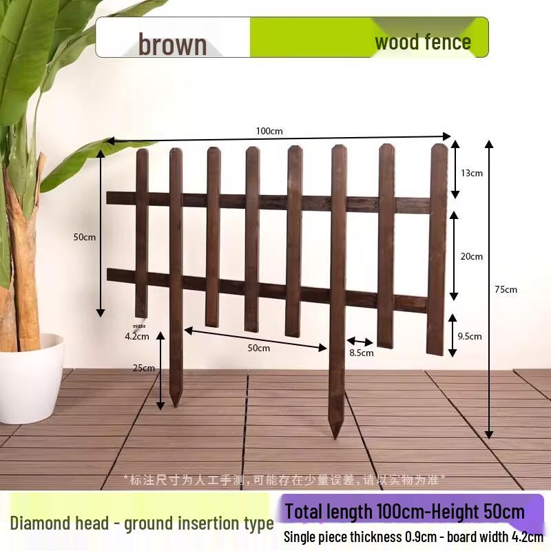 Solid Wood Outdoor Garden Fence