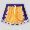 Unisex Retro Mesh Basketball Shorts - Breathable, Double-Layer, Above-Knee Casual Wear for Summer