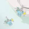 New Summer Day 925 Silver Seaside Sailboat Coconut Tree Sunglasses Camera Charms Beads Fit DIY Silver Bracelets Jewelry