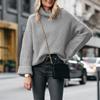 Women's autumn and winter long-sleeved versatile knitted sweater top multi-color