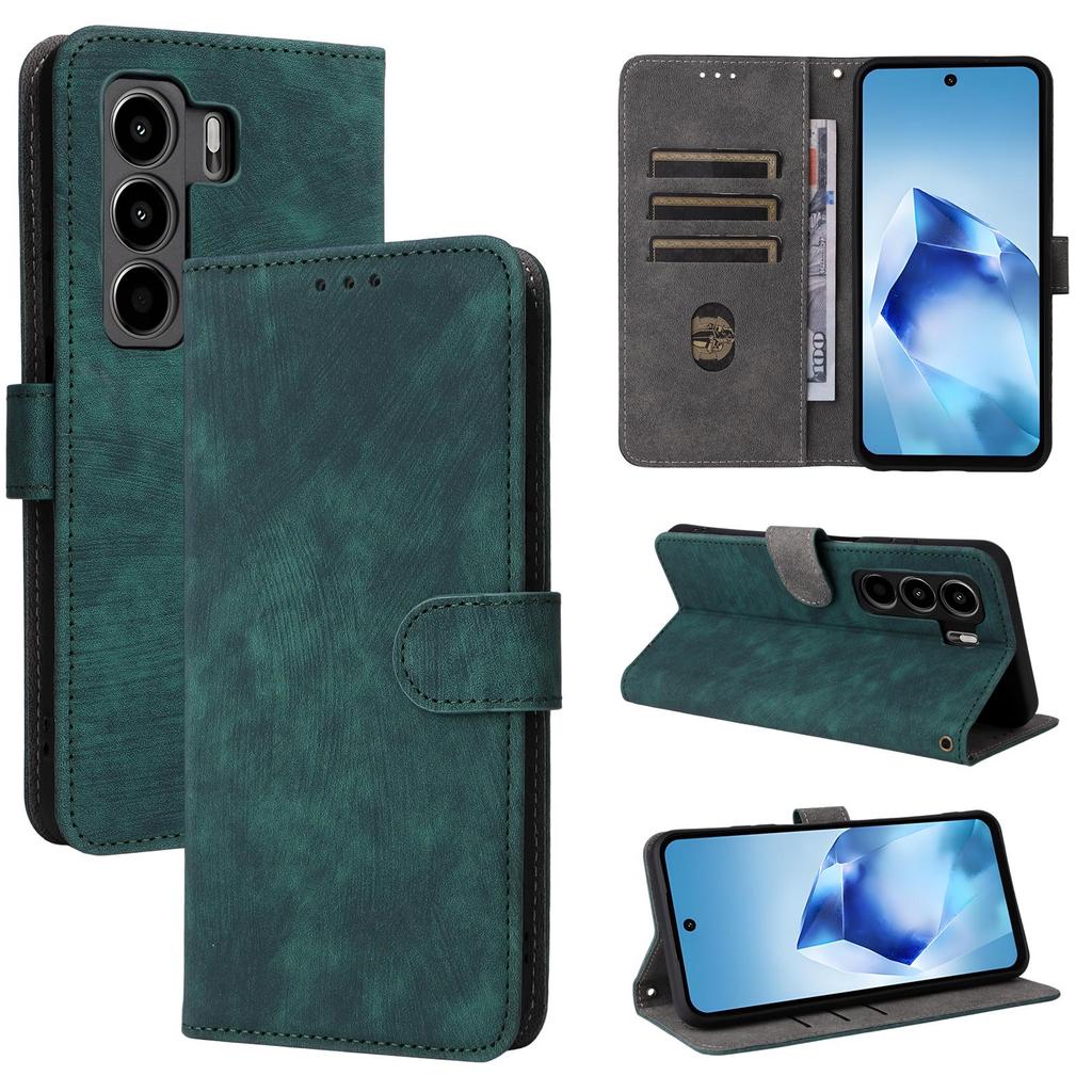 Чехол-книжка для Itel Power 70 из искусственной кожи с полной защитой корпуса [с блокировкой RFID]