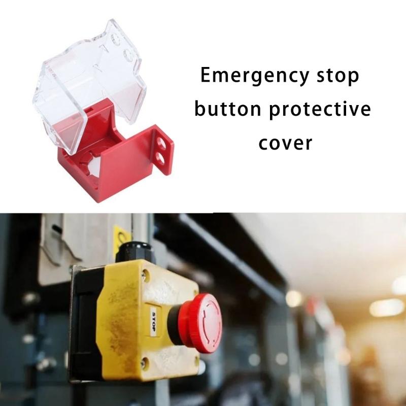 Push Pull Emergency Stop Button Cover Safety Lock Cover Box Type Clear Push Button Switches Cover Easy to Install