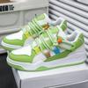 2024 Новые осенние и зимние спортивные кроссовки для отдыха на природе зеленого цвета с креативным дизайном шнуровки, многоцветные универсальные мужские туфли