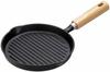 Ishigaki Cast Iron Skillet Grill Pan Wooden Handle 18cm 4455