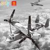 Wange Military Armored V-22 Osprey Aircraft Model Gunships Building Block Toy Compatible with Bricks Children's Birthday Gift No.5006