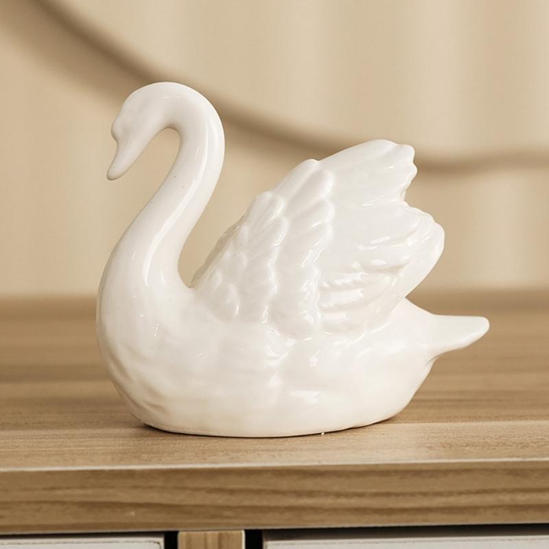 Elegant Ceramic Duck Sculpture Porcelain Statue Art Decoration For Living Room Entryway And Bathroom Ornament Party Gift