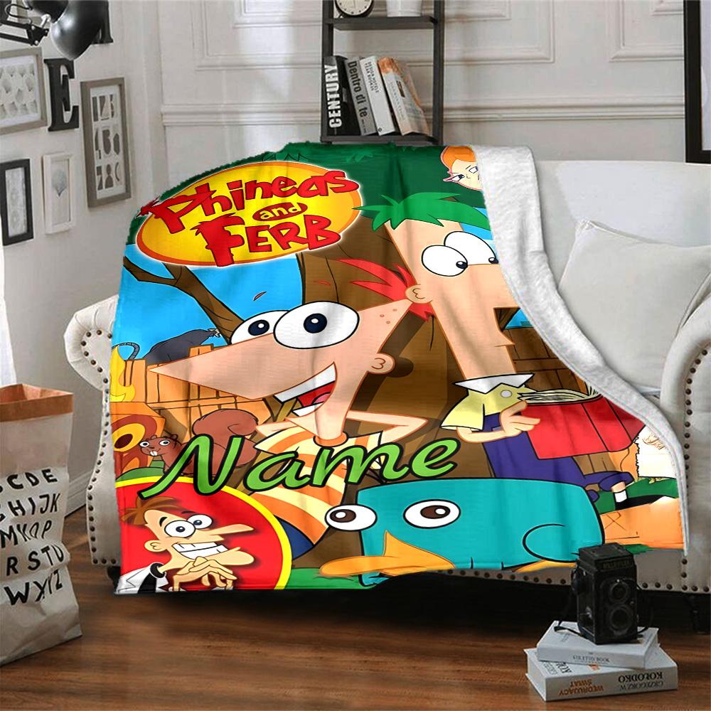 Custom Name Family Guy Adventure flannel Blanket for Super Soft Cute Comfort Blanket for Travel Bedding Couch Sofa Blanket
