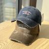 New trendy Korean-style sun-shading lettered denim baseball cap for spring and summer2026Male couples showing off their cute duck-billed caps, a