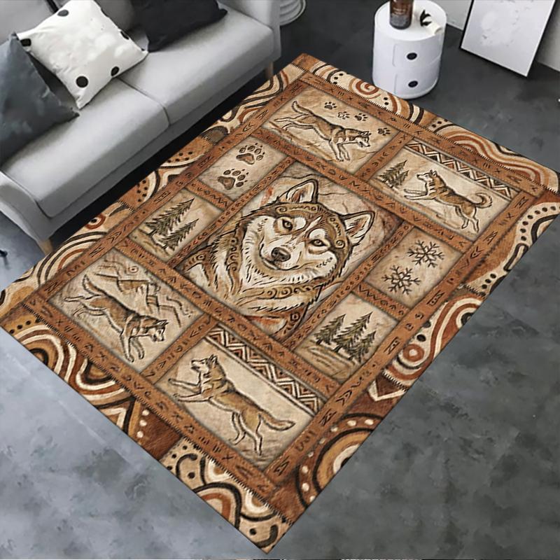 2025 New Husky Dog Carpet Rug for Living Room Bedroom Home Sofa Decoration,Kids play Non-slip Floor Mat58