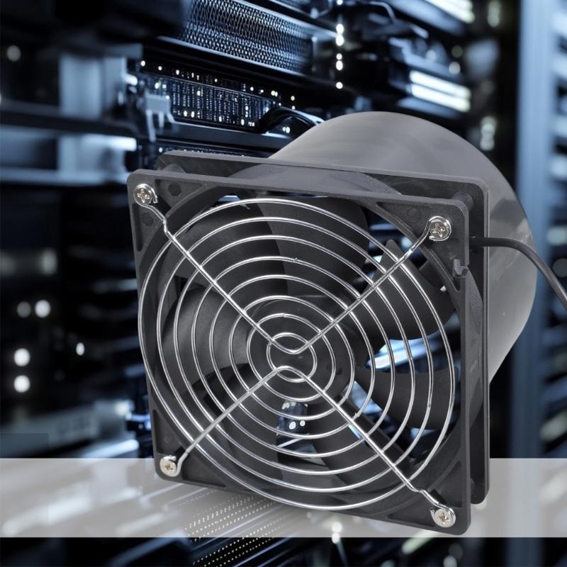 Высокопроизводительный вытяжной вентилятор 12 см, питание от USB 5 В, двигатель 1500 об/мин, три настройки скорости для ванной комнаты, мастерской, вентиляции