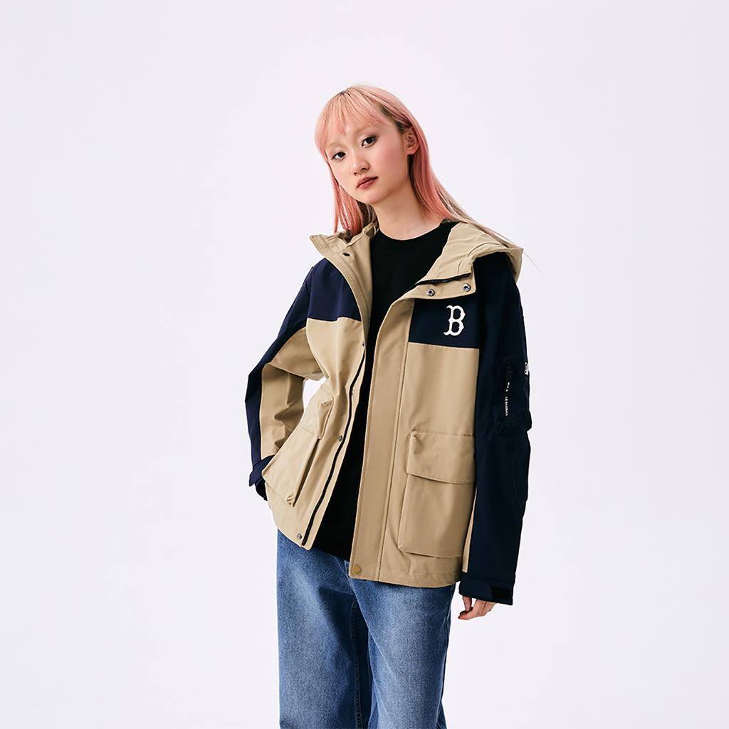 Новая базовая коллекция MLB Базовая куртка Boston Red Sox SS25 Пальто Унисекс Морской синий/Хаки 3AWJB0551-43BGP