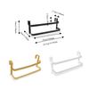 Practical Hanging Cabinet Door Towel Rack 2 Layer Rust-resistant Towel Bar No Drilling Space-Saving Towel Hanger Home
