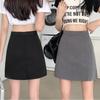 2023 Spring/Summer Korean A-line High Waist Slit Skirt for Students