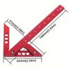 Aluminum Alloy Center Finder Woodworking Scribe Line Gauge 45/90 Degree Right Angle Line Gauge Carpenter Ruler Measuring Tool