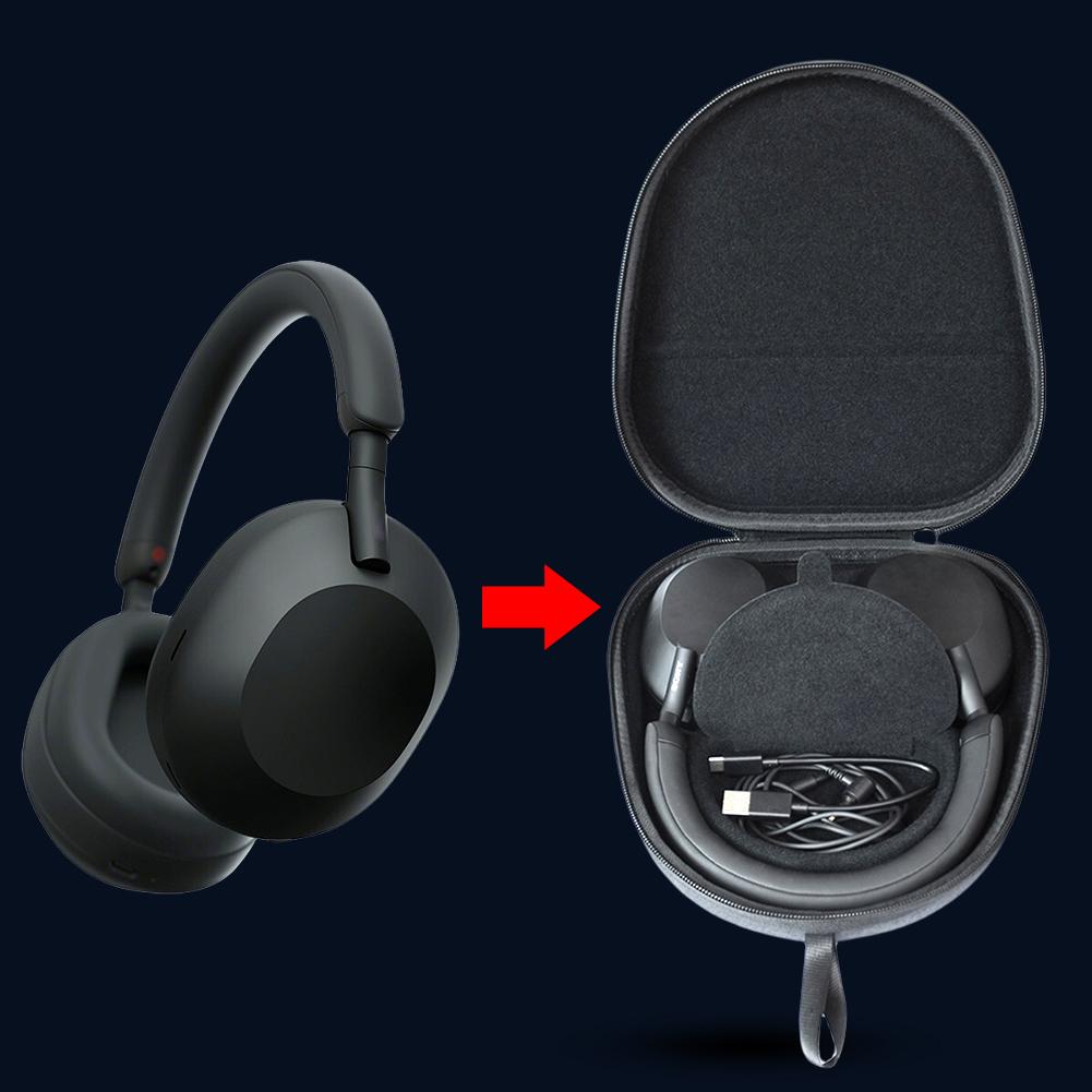 Жесткий Чехол Ударопрочный Портативный Бокс для Хранения Сумка EVA Защитный Чехол для Путешествий Защита от Падений для Sony WH-1000XM5 Hea