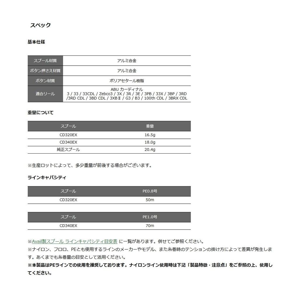 Avail Aluminum Spool for Cardinal 3 CD320EX Black x Gold Plated CD320EX_GP