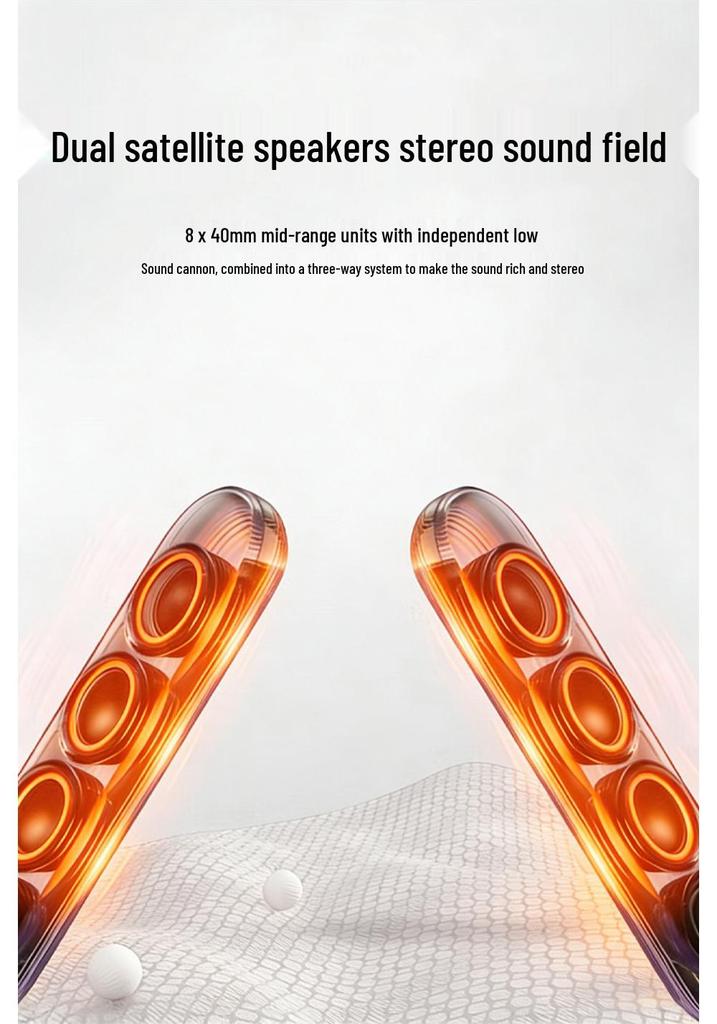 JH08 Crystal Sound Wireless Bluetooth Speaker - Multifunctional High-Quality Subwoofer for Desktop & Outdoor Use.