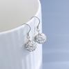 925 Sterling Silver Crystal Round Ball Charm Stud Earring For Women Girls Kids Party Jewelry Pendientes Accessories Eh098