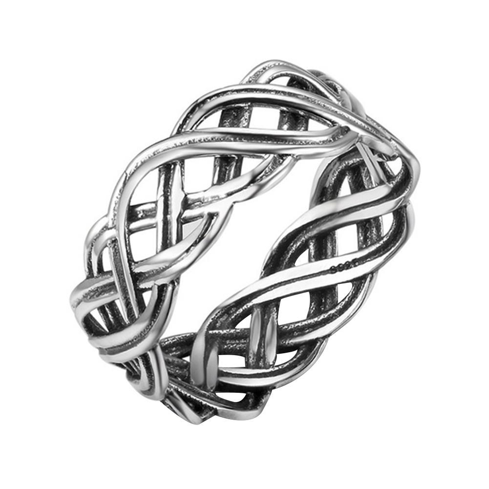 Vintage Infinity Intertwined Cross Knot Finger Ring Women Band Party Jewelry Accessories Gifts