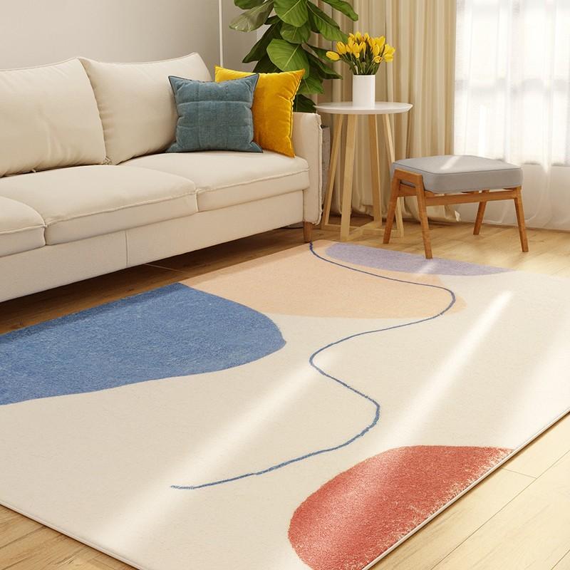 Nordic Simple and Easy Care Washable Living Room Carpet Soft Plush Fluffy Children Room Carpets Largearea Dirtresistant Home Rug