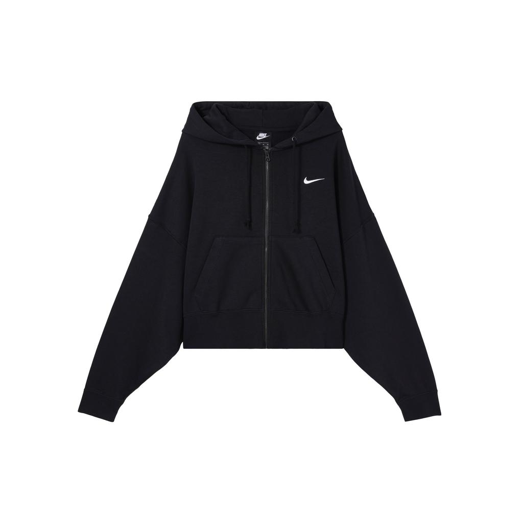 Nike Sportswear Hooded Short Zip Jacket Women Jackets Black DN4952-010