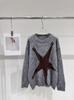 European High-Quality Star & Moon Mohair Knit Sweater - Loose, Versatile, and Stylish