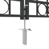 Fence Gate ASSEN 401 x 200 cm Steel Gray Lockable