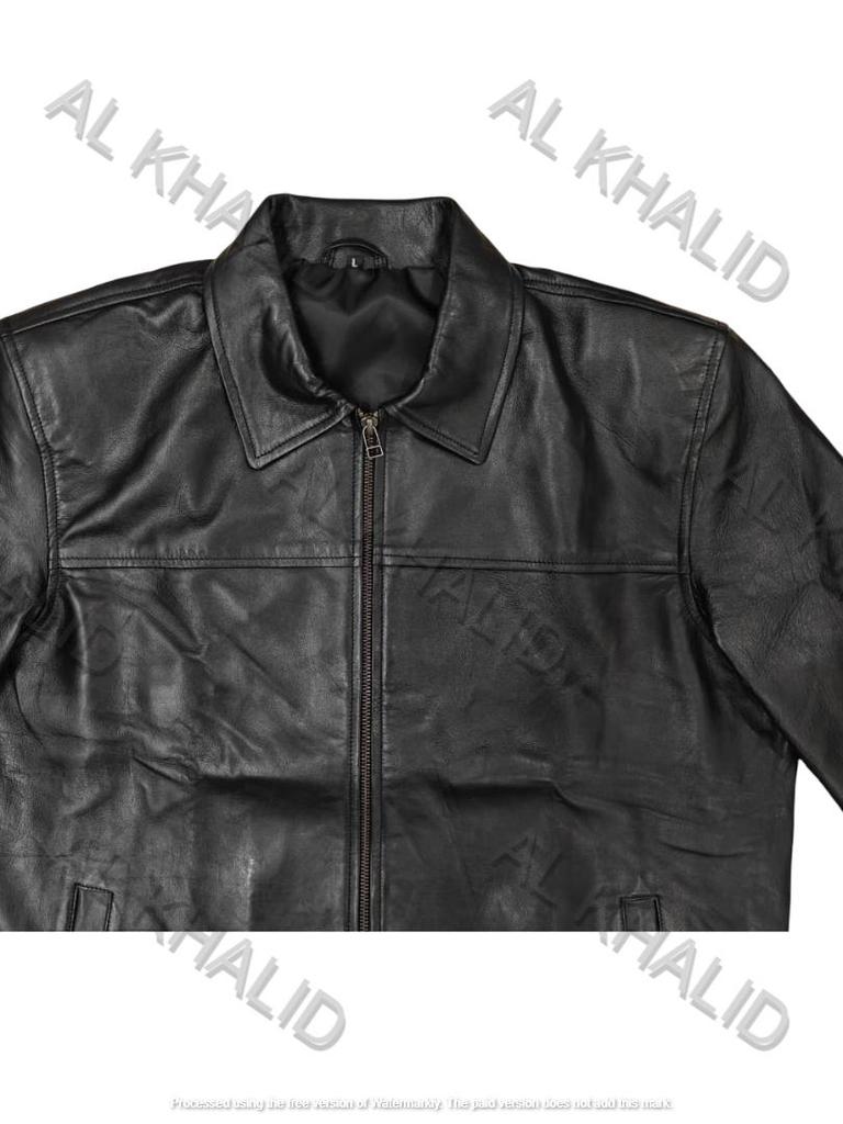 AL KHALID Men's Leather Jacket Black Genuine Lambskin Leather Jacket Motorcycle Stylish